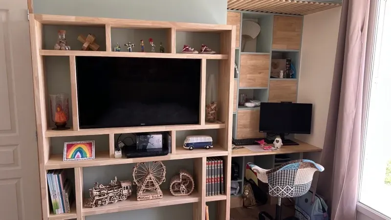 Support bois etagere